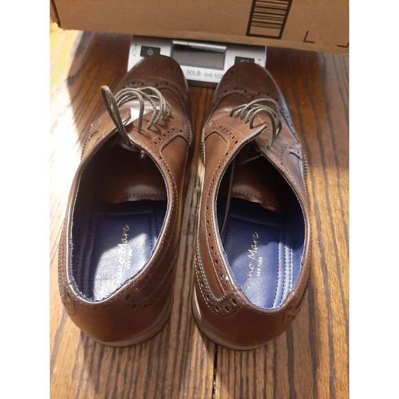 Mens Size 7 Bruno Marc Brown William 2 Leather Oxford Dress Shoes - Picture 4 of 8